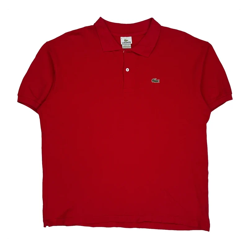 Lacoste Polo Shirt - XL Red Cotton