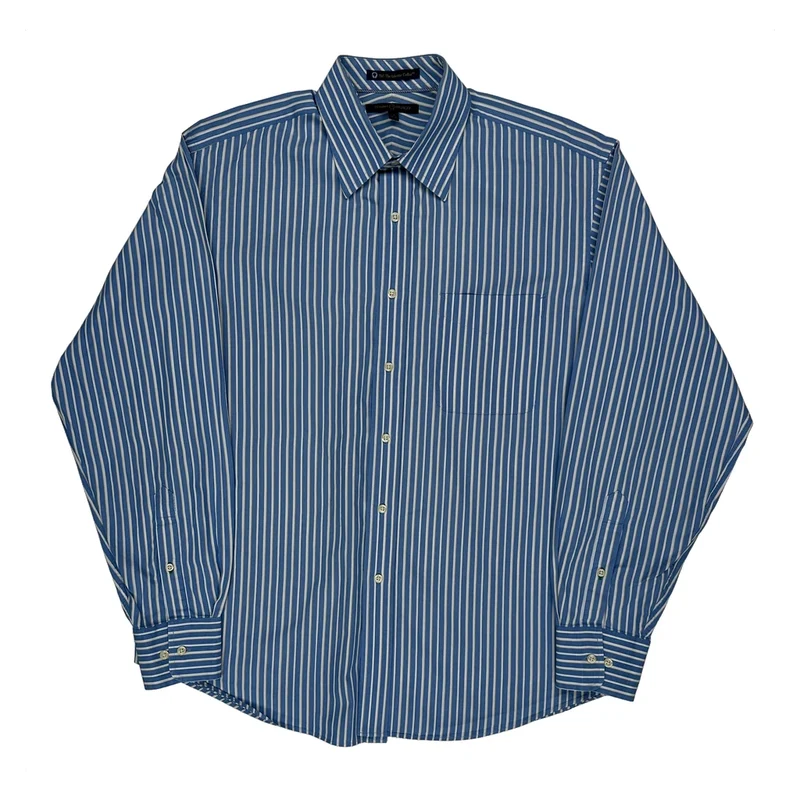 Tommy Hilfiger Striped Shirt - Large Blue Cotton