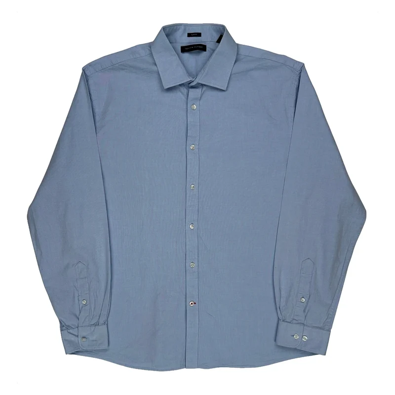 Tommy Hilfiger Slim Fit Shirt - XL Blue Cotton