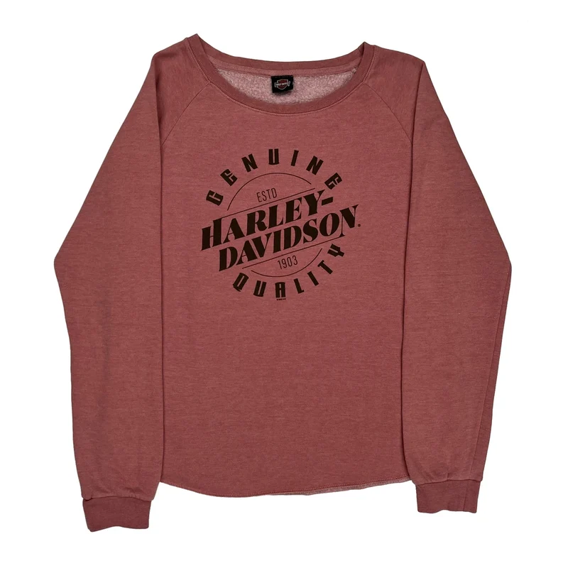 Harley Davidson Graphic Sweatshirt - XL Red Cotton