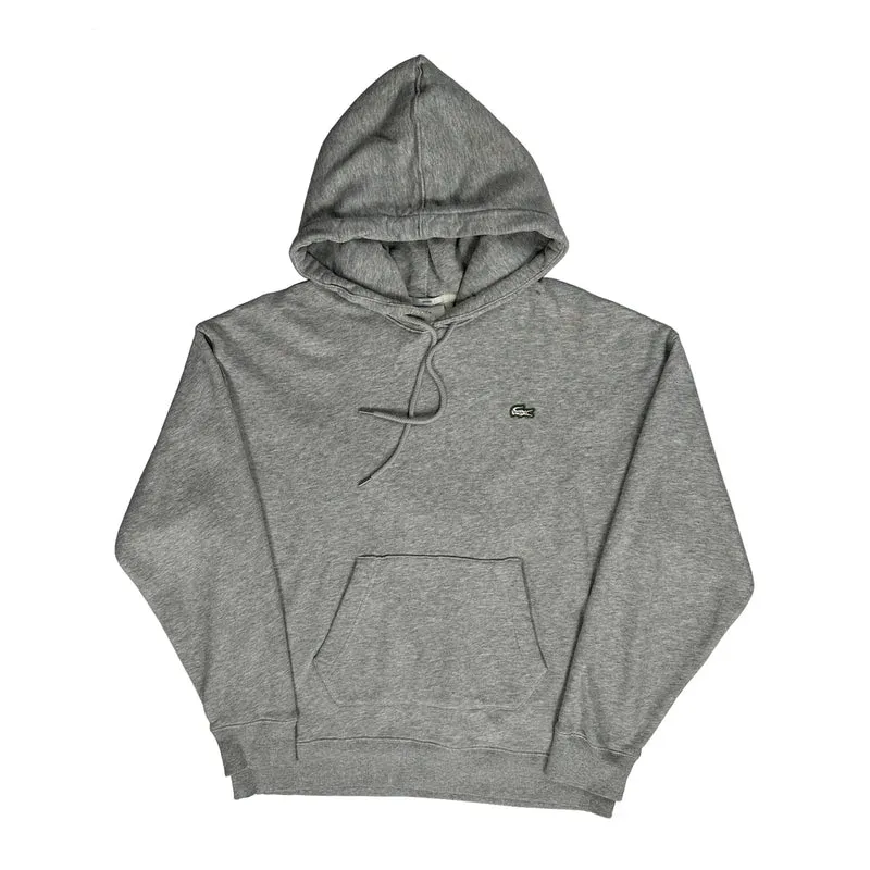 Lacoste Hoodie - Large Grey Cotton