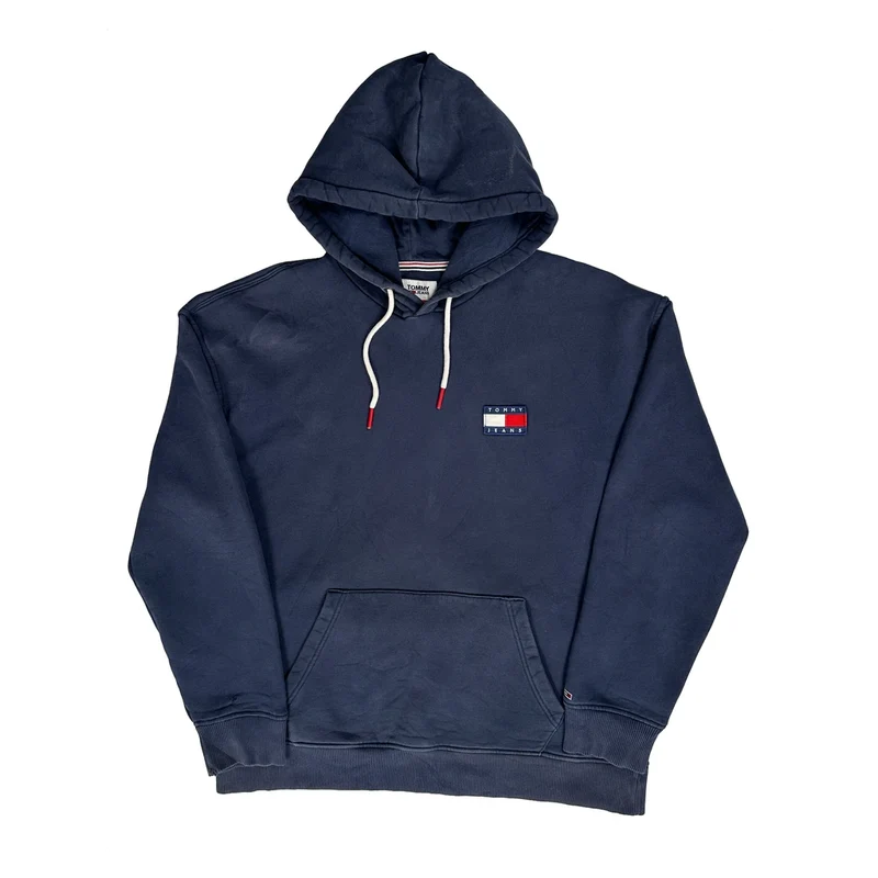 Tommy Jeans Hoodie - Large Navy Cotton