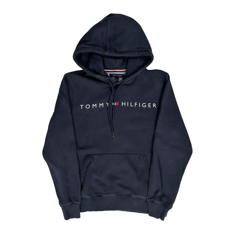 Tommy Hilfiger Hoodie - Small Navy Cotton