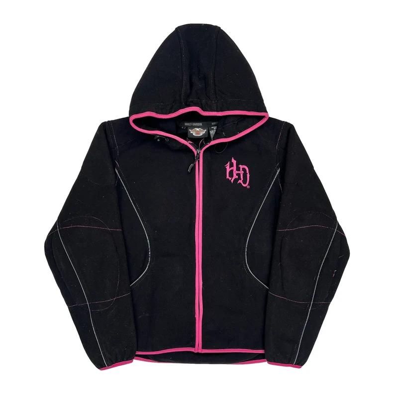 Harley Davidson Logo Harley Davidson Graphic Hoodie - Large Black Polyester