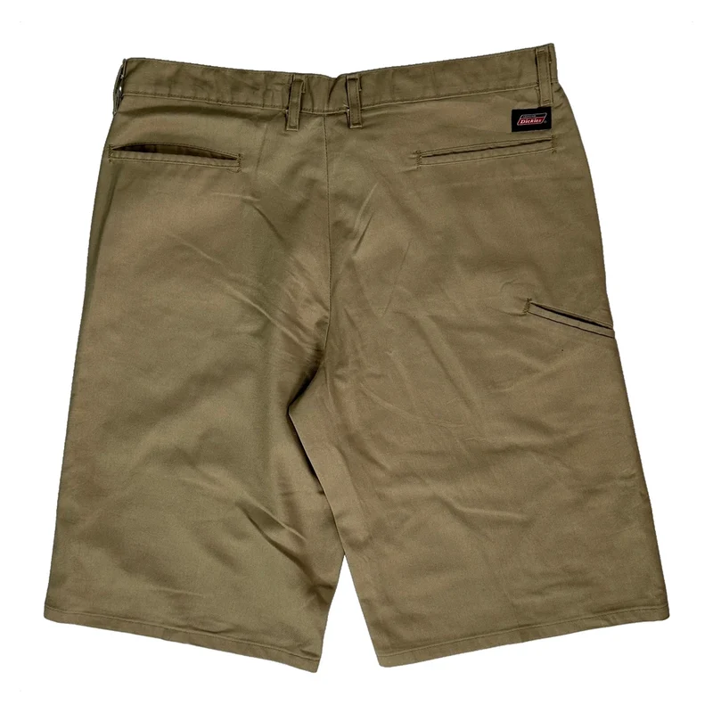 Dickies Shorts - 34W 11L Khaki Polyester Blend