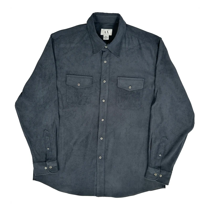 Armani Exchange Shirt - XL Grey Polyester