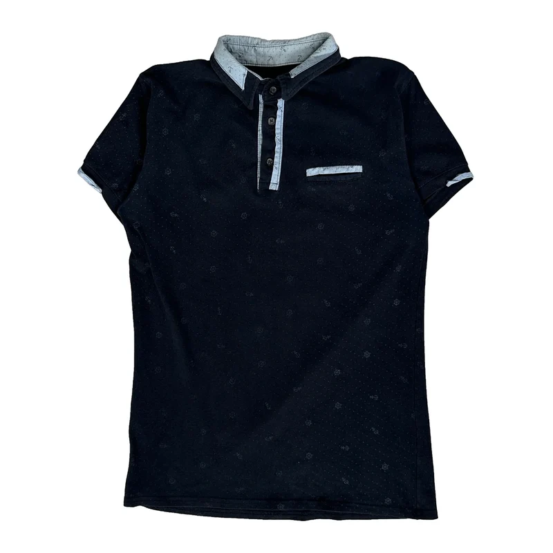 Armani Exchange Polo Shirt - XS Navy Cotton