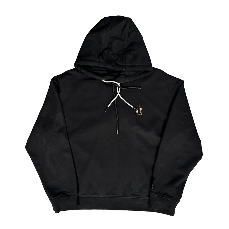 Armani Exchange Hoodie - Large Black Cotton