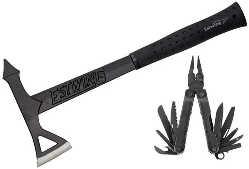 WHS Leatherman Rebar Black & Estwing Tomahawk Pro-Pack EB-REBARC