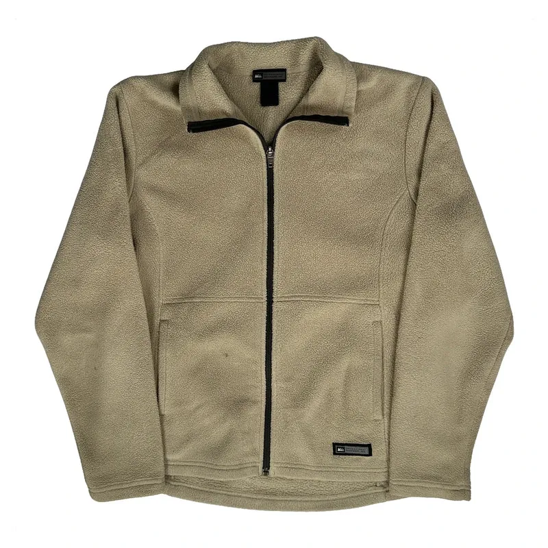 Rei Fleece Jacket - Large Beige Polyester