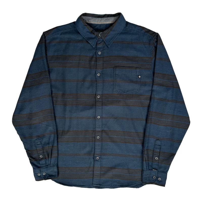 Marmot Striped Shirt - XL Blue Cotton