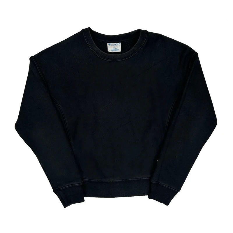Reverse Weave Champion Sweatshirt - XS Black Cotton
