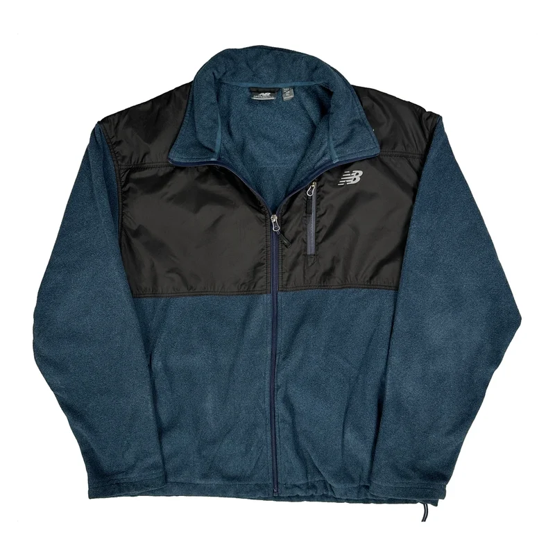New Balance Fleece Jacket - XL Blue Polyester