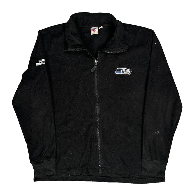 Seattle Seahawks Nfl Fleece Jacket - XL Black Polyester