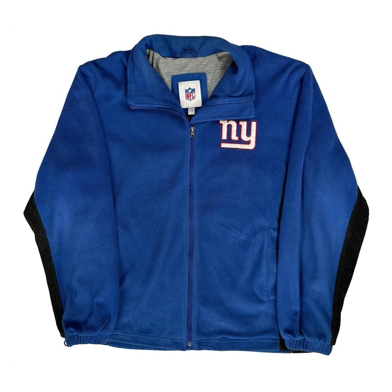 New York Giants Nfl Fleece Jacket - XL Blue Polyester