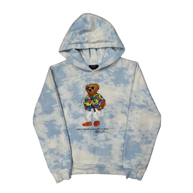 Polo Bear Polo By Ralph Lauren Hoodie - Small Blue Cotton