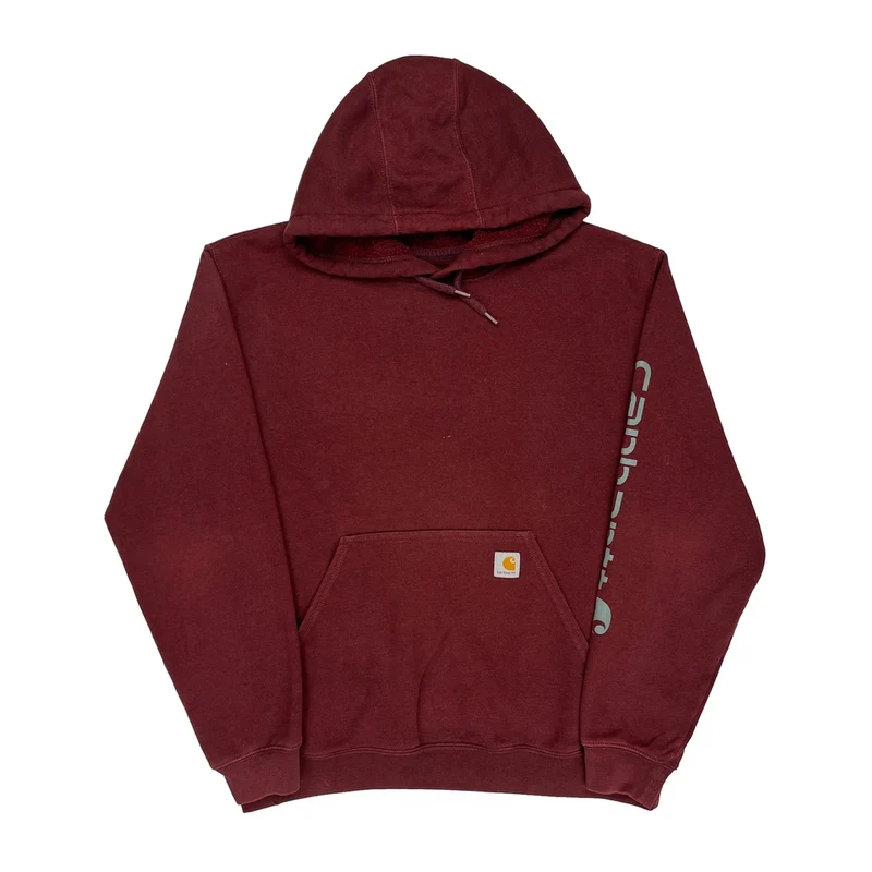 Carhartt Hoodie - Large Burgundy Cotton