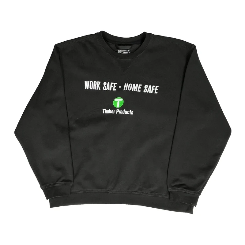 Work Safe - Home Safe Carhartt Sweatshirt - 2XL Black Cotton