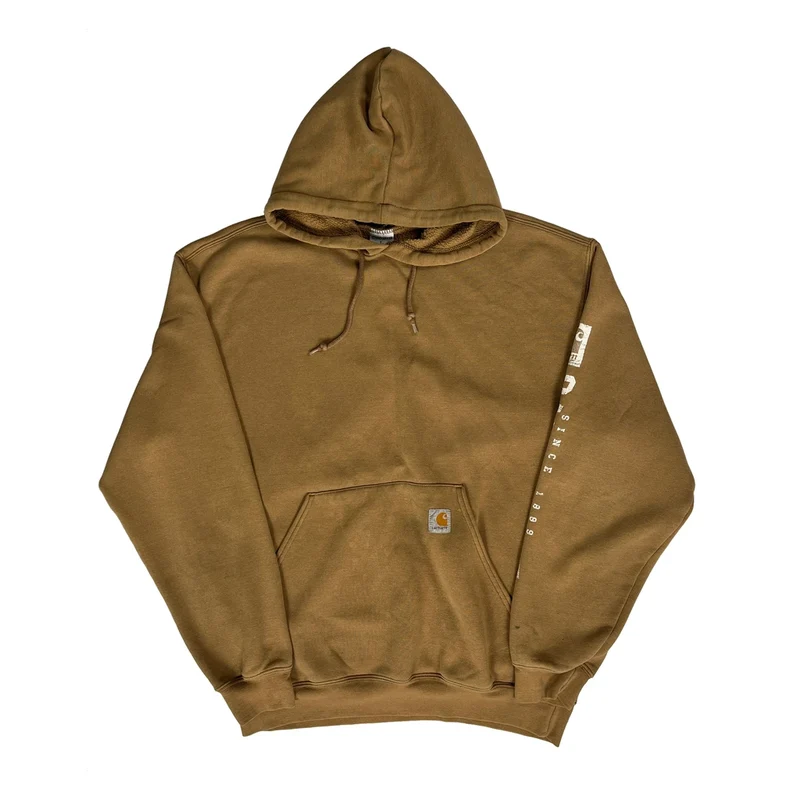 Carhartt Hoodie - Large Brown Cotton Blend