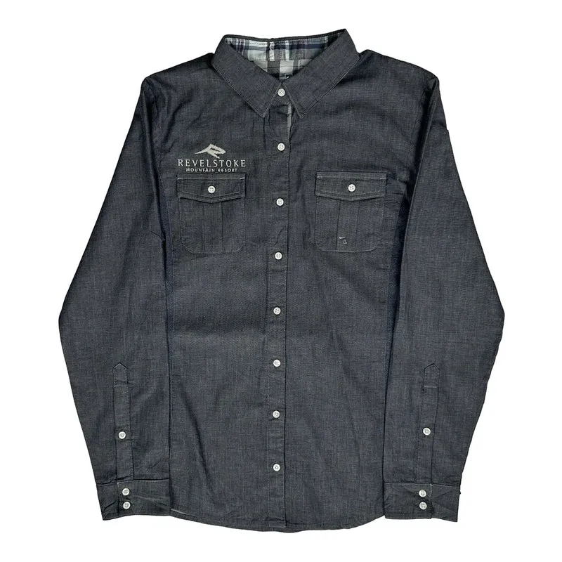 Revelstoke Mountain Resort Kuhl Shirt - Large Grey Cotton