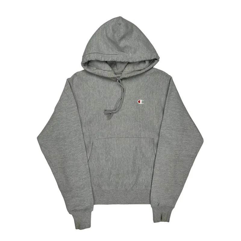 Reverse Weave Champion Hoodie - Small Grey Cotton