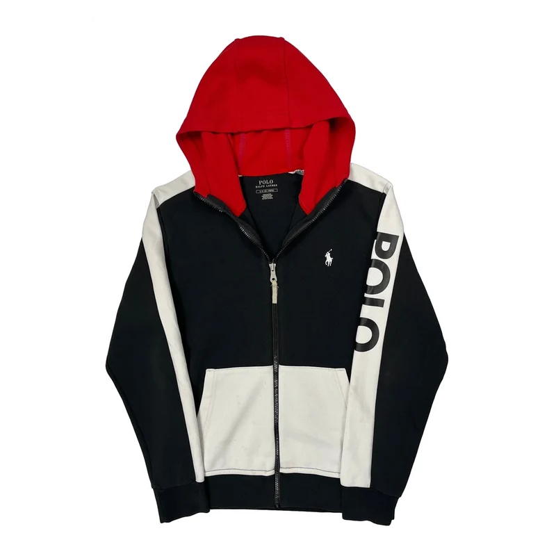 Polo By Ralph Lauren Spellout Hoodie - Small Black Cotton