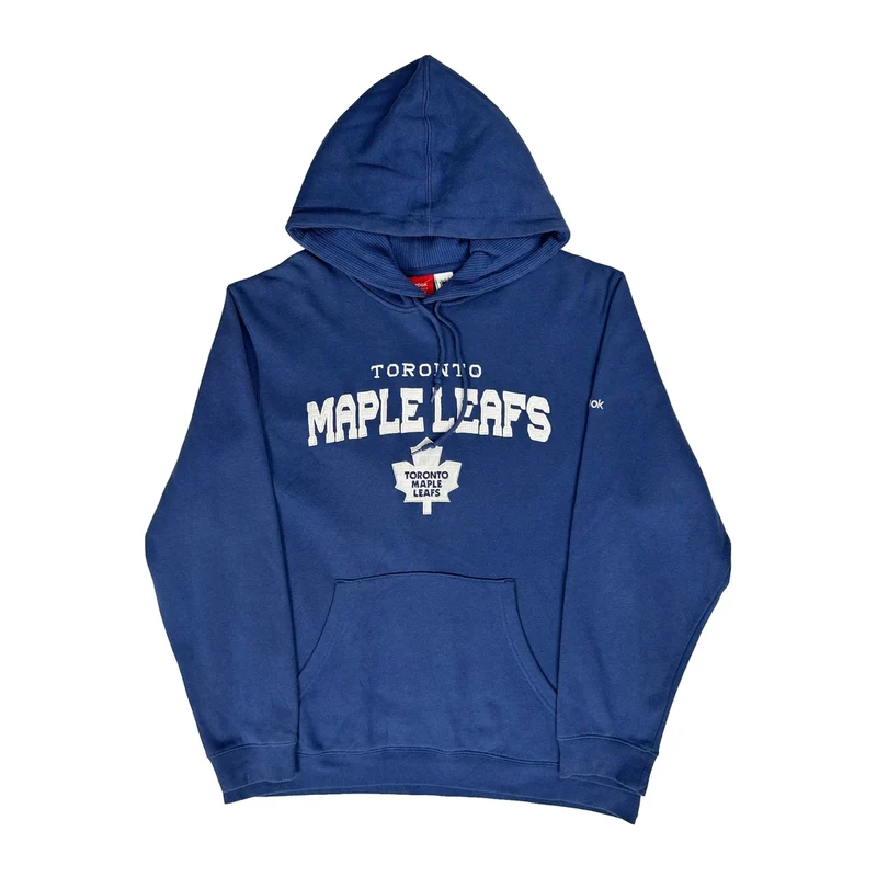 Toronto Maple Leafs Reebok Hoodie - Large Blue Cotton Blend