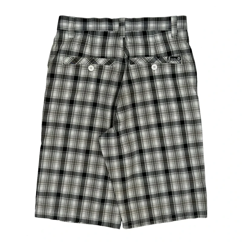 Southpole Checked Baggy Shorts - 33W 11L Black & White Cotton