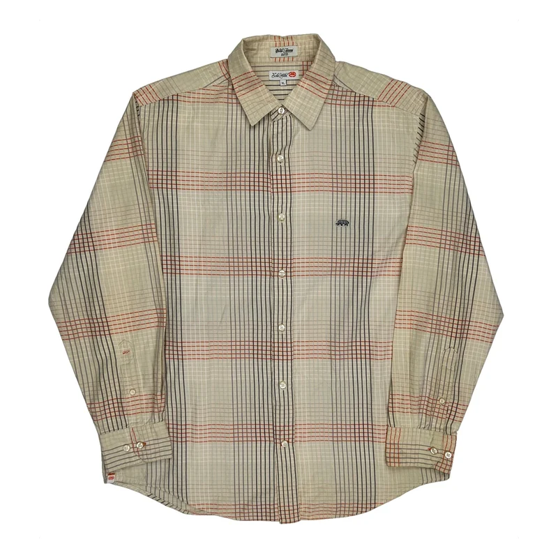Ecko Unltd Checked Shirt - XL Beige Cotton