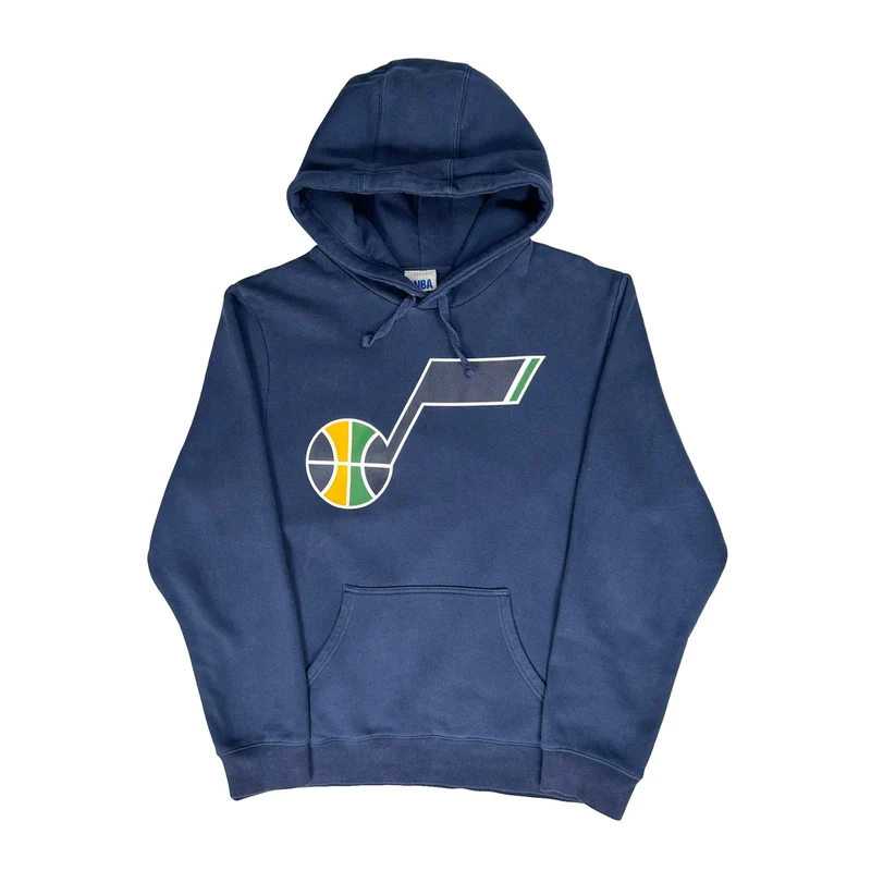 Utah Jazz Nba Graphic Hoodie - Large Navy Cotton