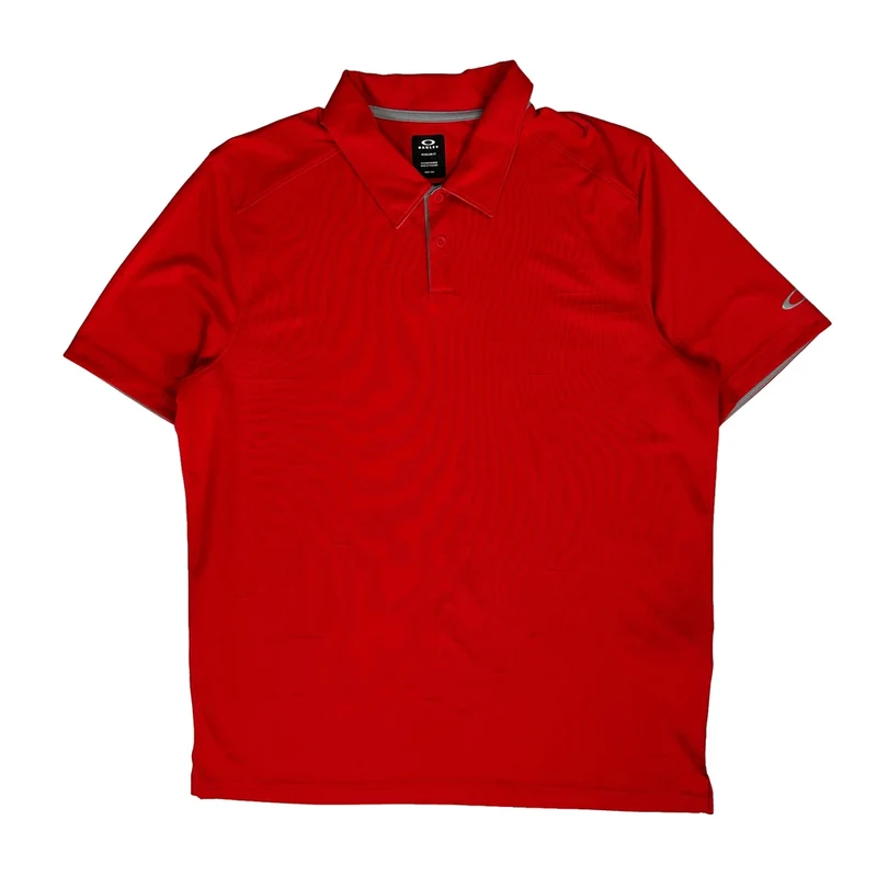 Oakley Polo Shirt - XL Red Polyester