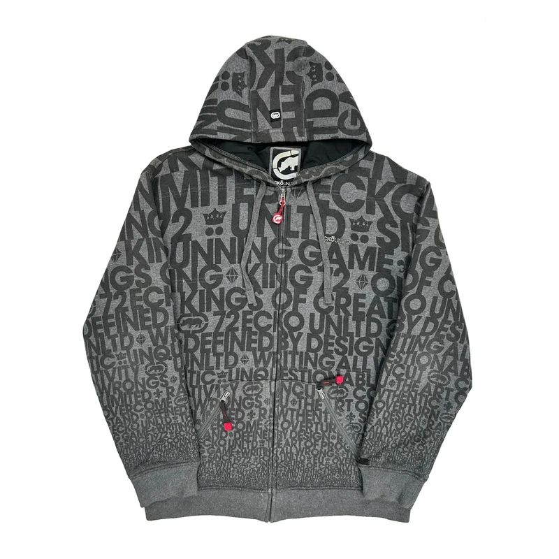 Defined By Design Ecko Unltd Hoodie - Large Grey Cotton Blend
