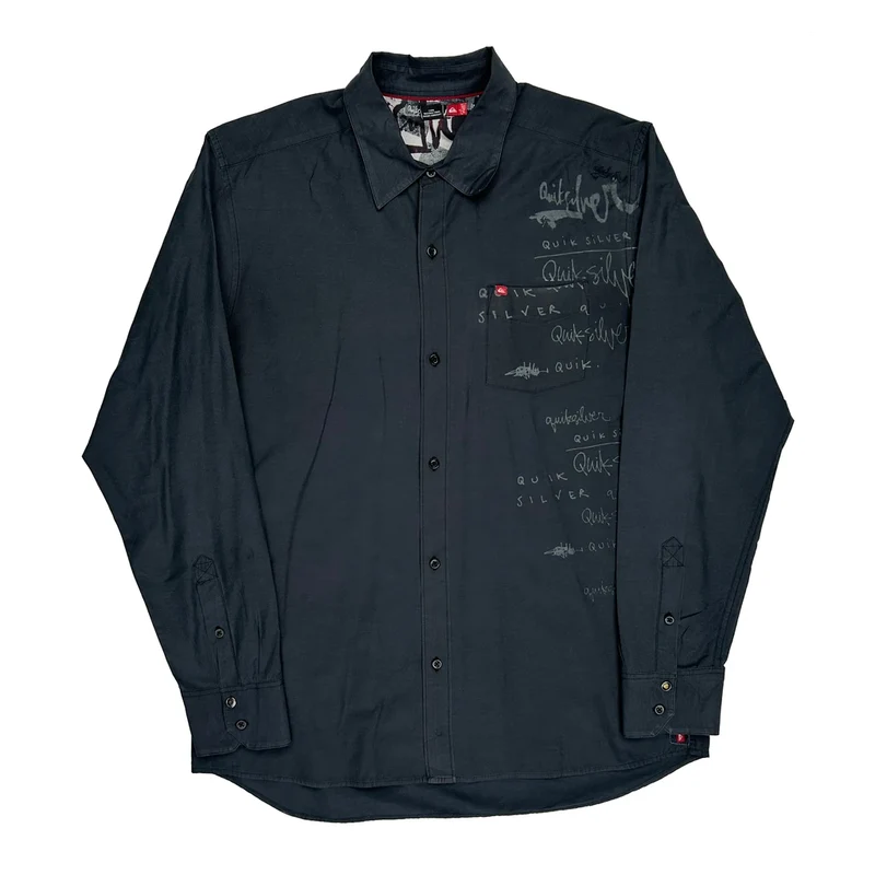 Quiksilver Shirt - XL Black Cotton