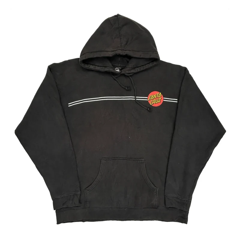Skateboarding Santa Cruz Graphic Hoodie - XL Black Cotton