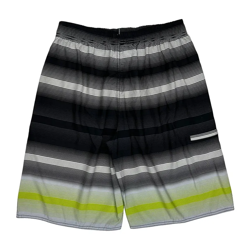 Quiksilver Baggy Striped Board Shorts - X-Largew 9L Black Polyester