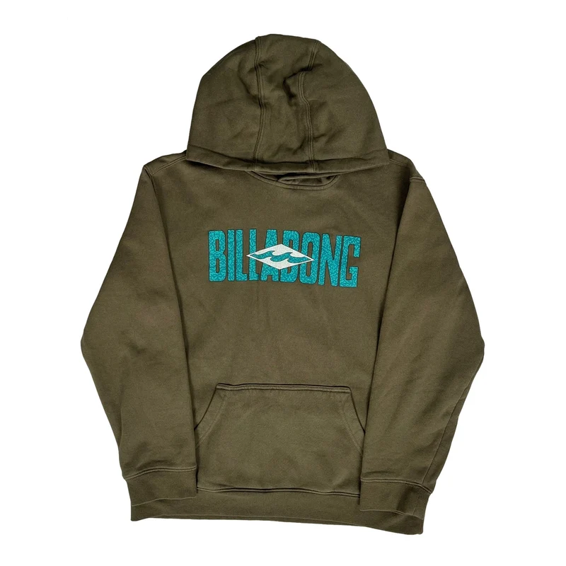 Billabong Hoodie - 2XL Green Cotton