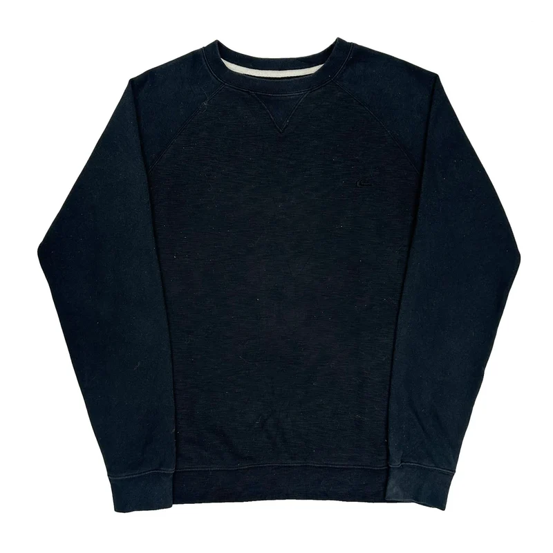 Quiksilver Sweatshirt - Large Black Cotton