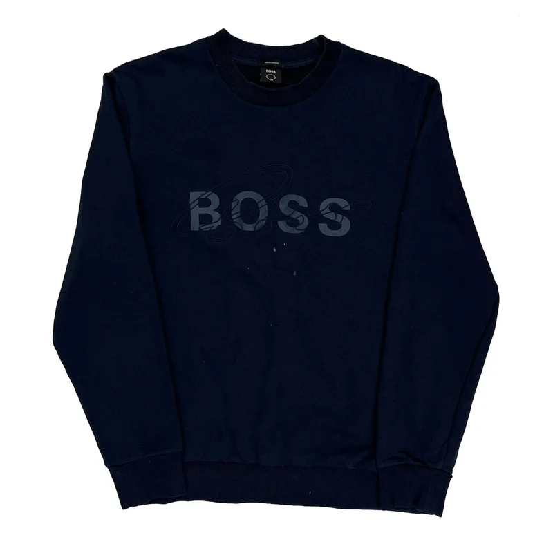 Boss Sweatshirt - Large Navy Cotton