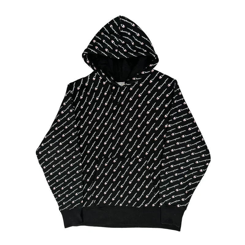 Reverse Weave Champion Hoodie - XL Black Cotton Blend