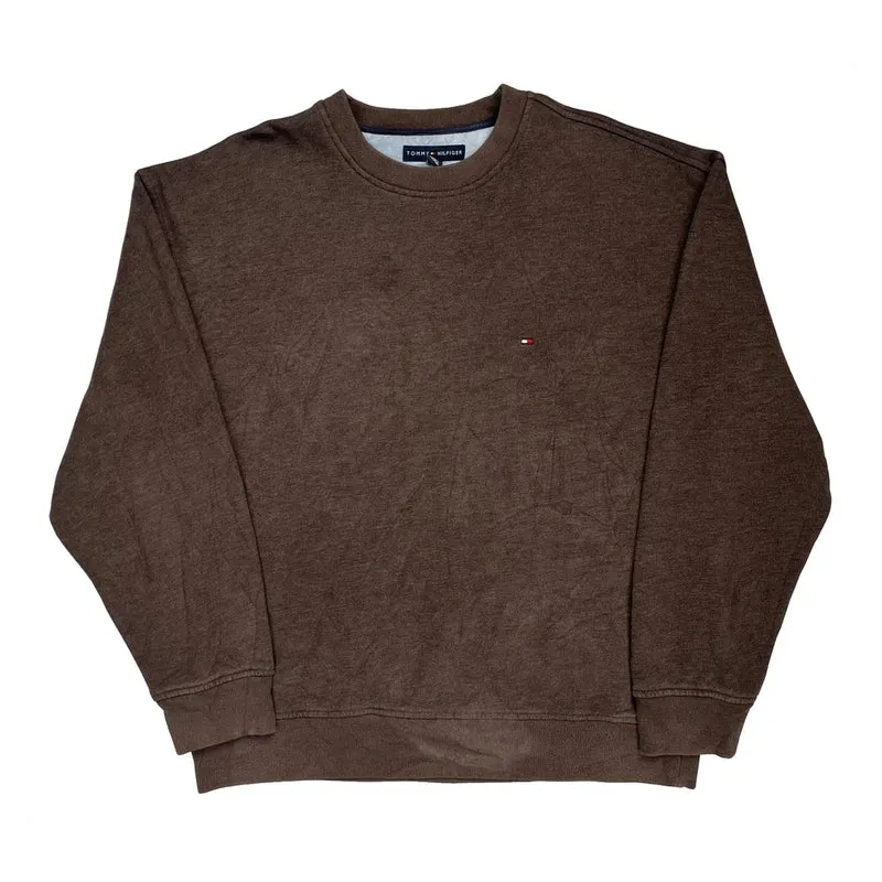 Tommy Hilfiger Sweatshirt - Large Brown Cotton