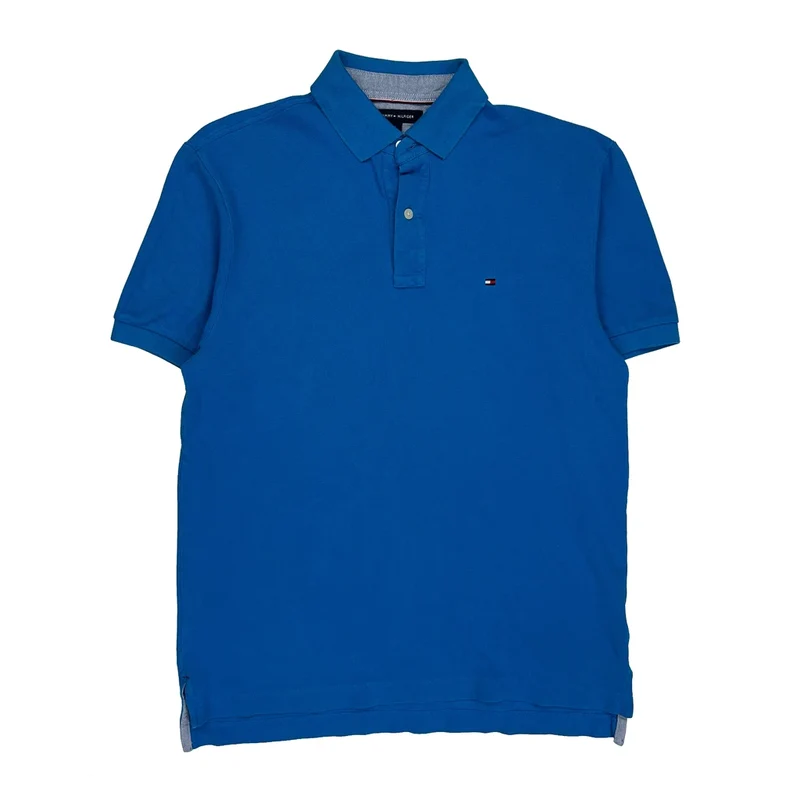 Tommy Hilfiger Polo Shirt - Medium Blue Cotton