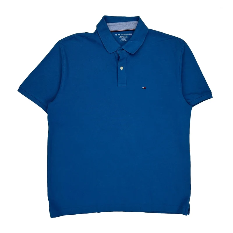 Tommy Hilfiger Polo Shirt - XL Blue Cotton