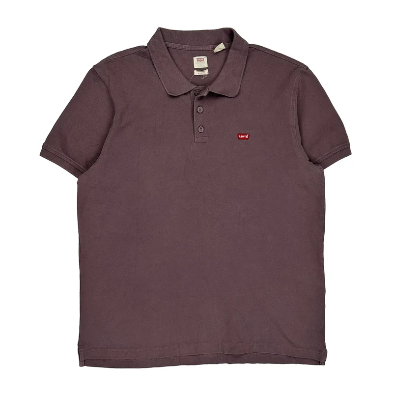 Levis Polo Shirt - Large Brown Cotton