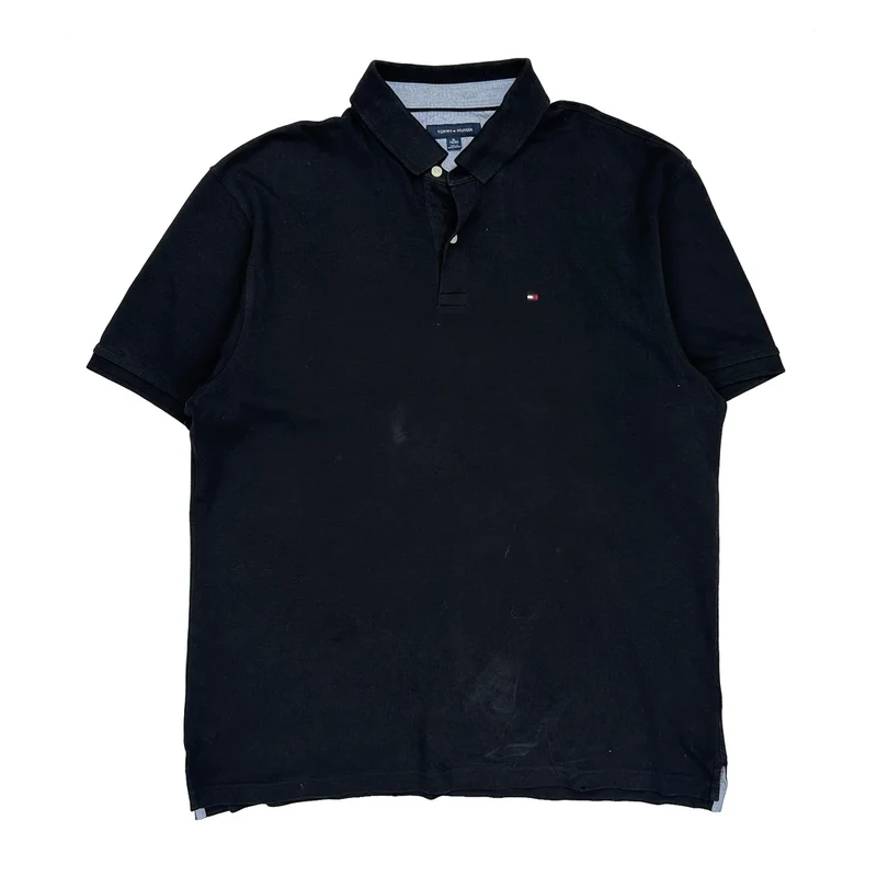 Tommy Hilfiger Polo Shirt - XL Black Cotton