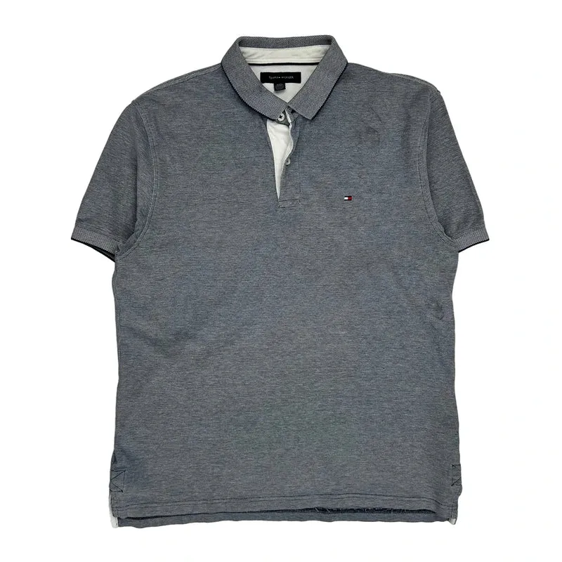 Tommy Hilfiger Polo Shirt - Large Grey Cotton