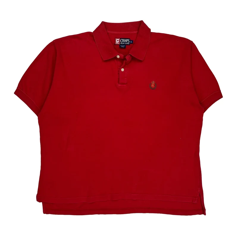 Chaps Ralph Lauren Polo Shirt - XL Red Cotton