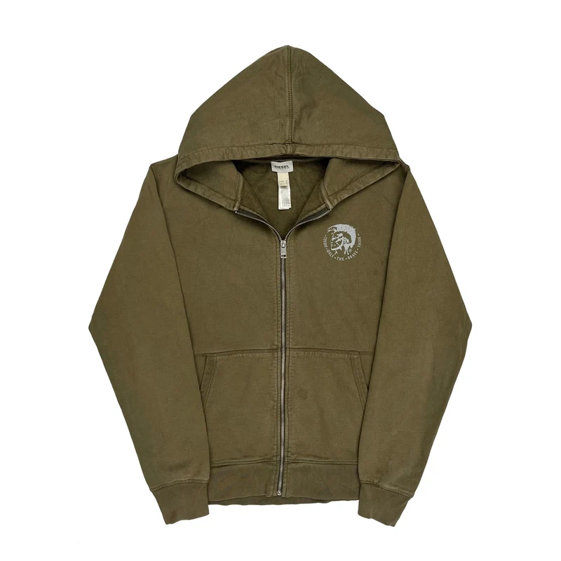 Diesel Hoodie - Medium Green Cotton Blend