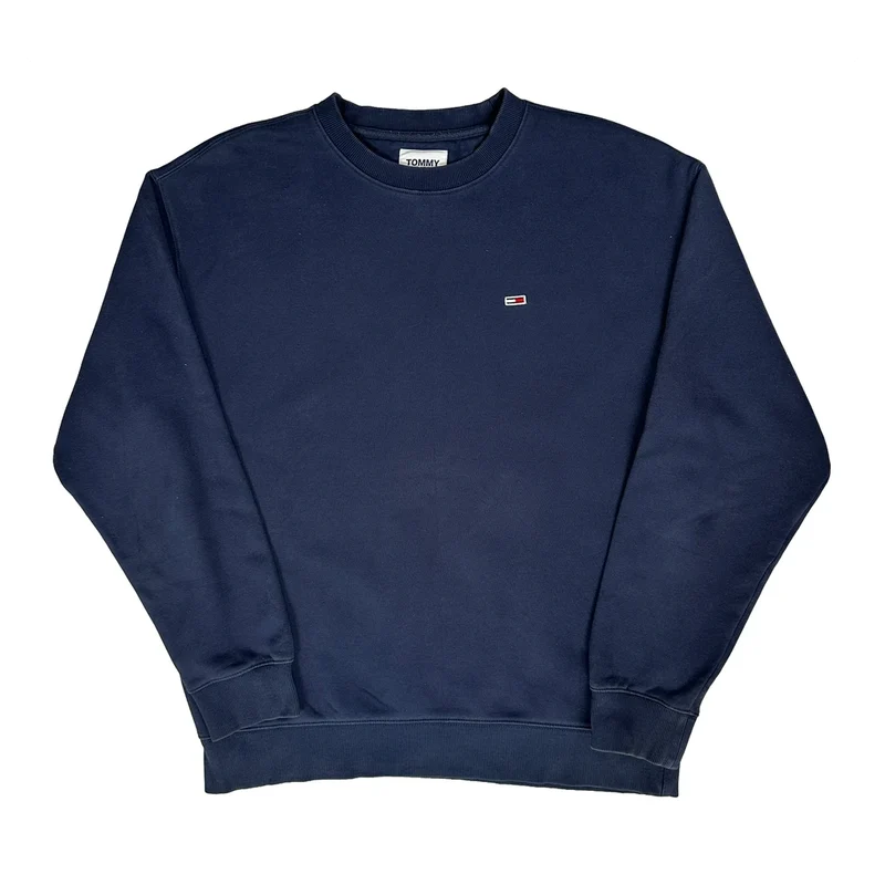 Tommy Jeans Sweatshirt - Medium Navy Cotton