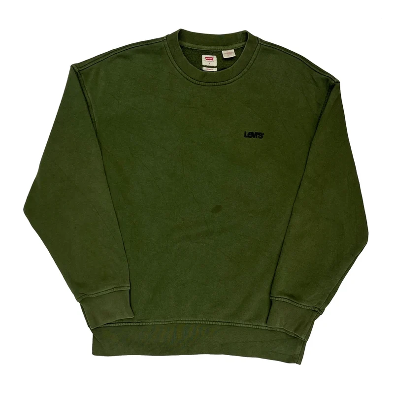 Levis Sweatshirt - Small Green Cotton