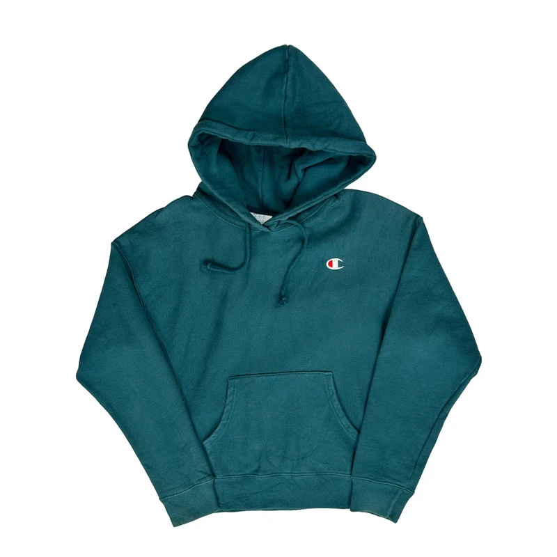 Reverse Weave Champion Hoodie - Medium Green Cotton